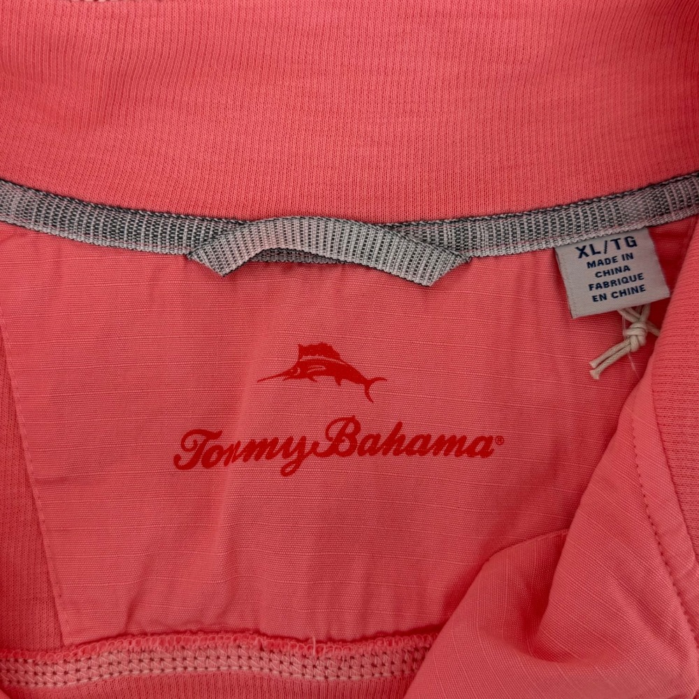 Tommy Bahama Tobago Bay Half Zip Pullover Dubarry Coral Mens XL T220818 NEW - Picture 6 of 11